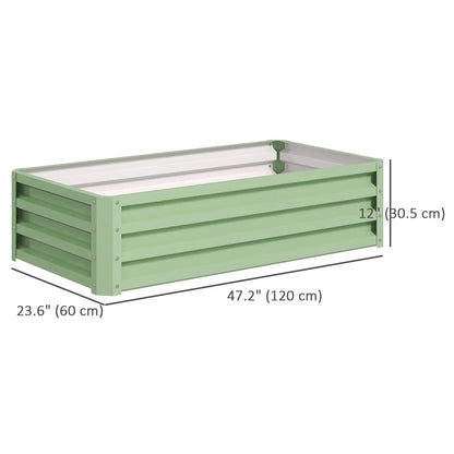 Galvanized Raised Garden Bed, 4' x 2' x 1', Green Galvanized Planter Boxes at Gallery Canada