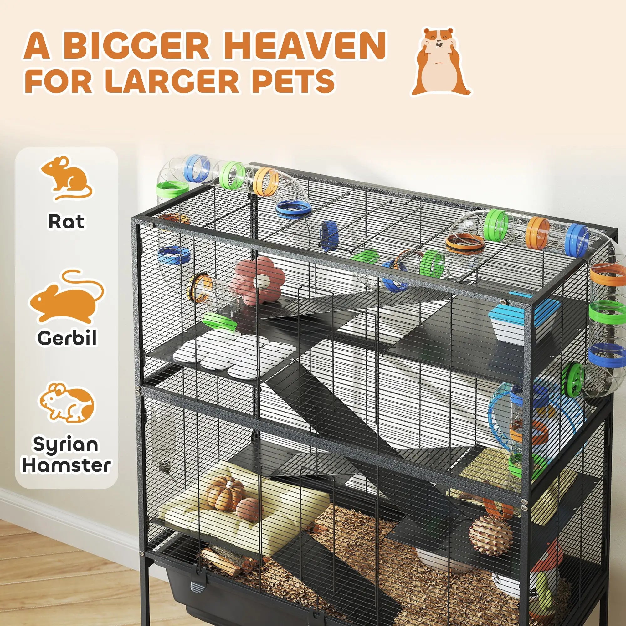 5 Tier Rolling Hamster Cage, 7