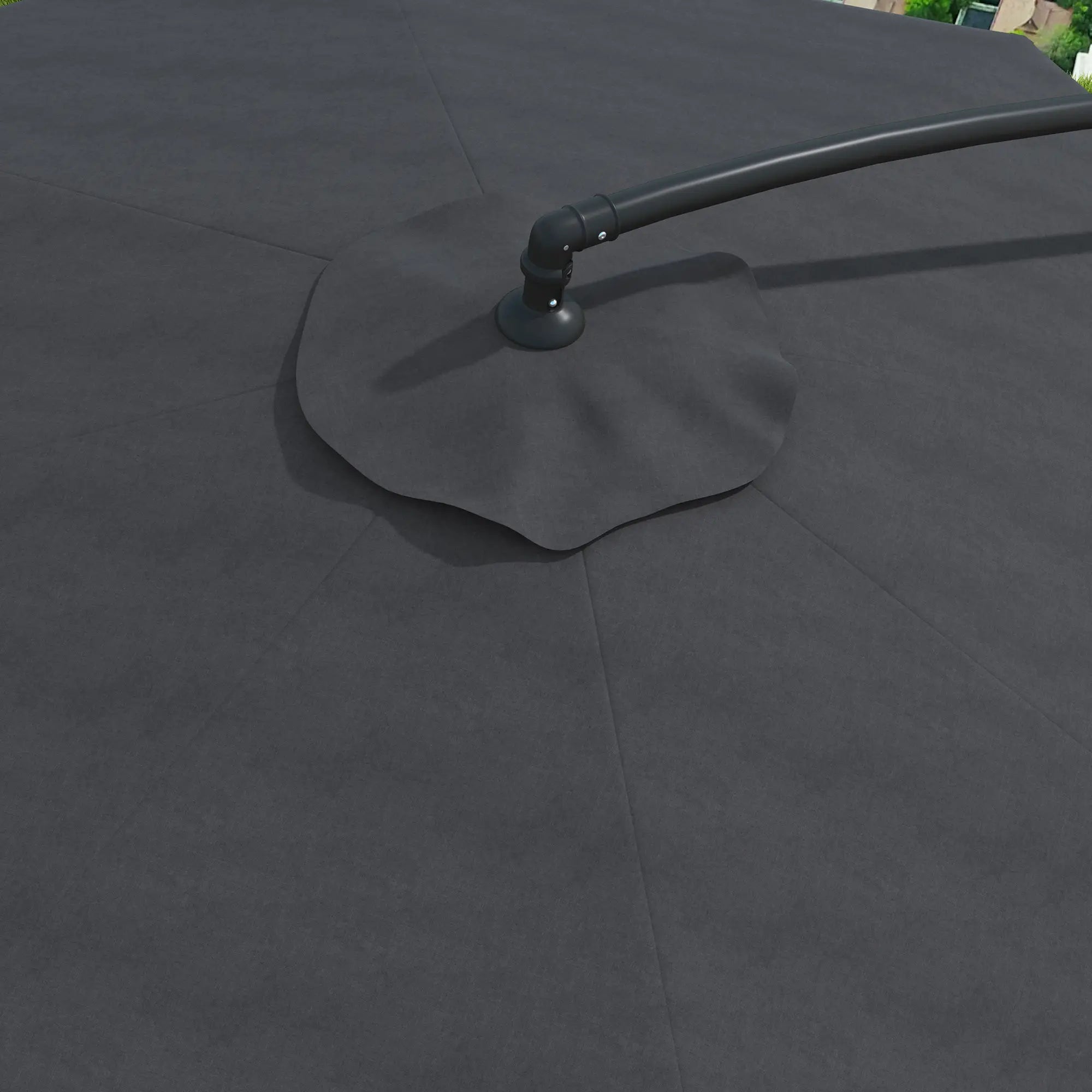 11 FT Cantilever Patio Umbrella, Cross Base, 8 Ribs, Black Offset Cantilever Umbrellas at Gallery Canada