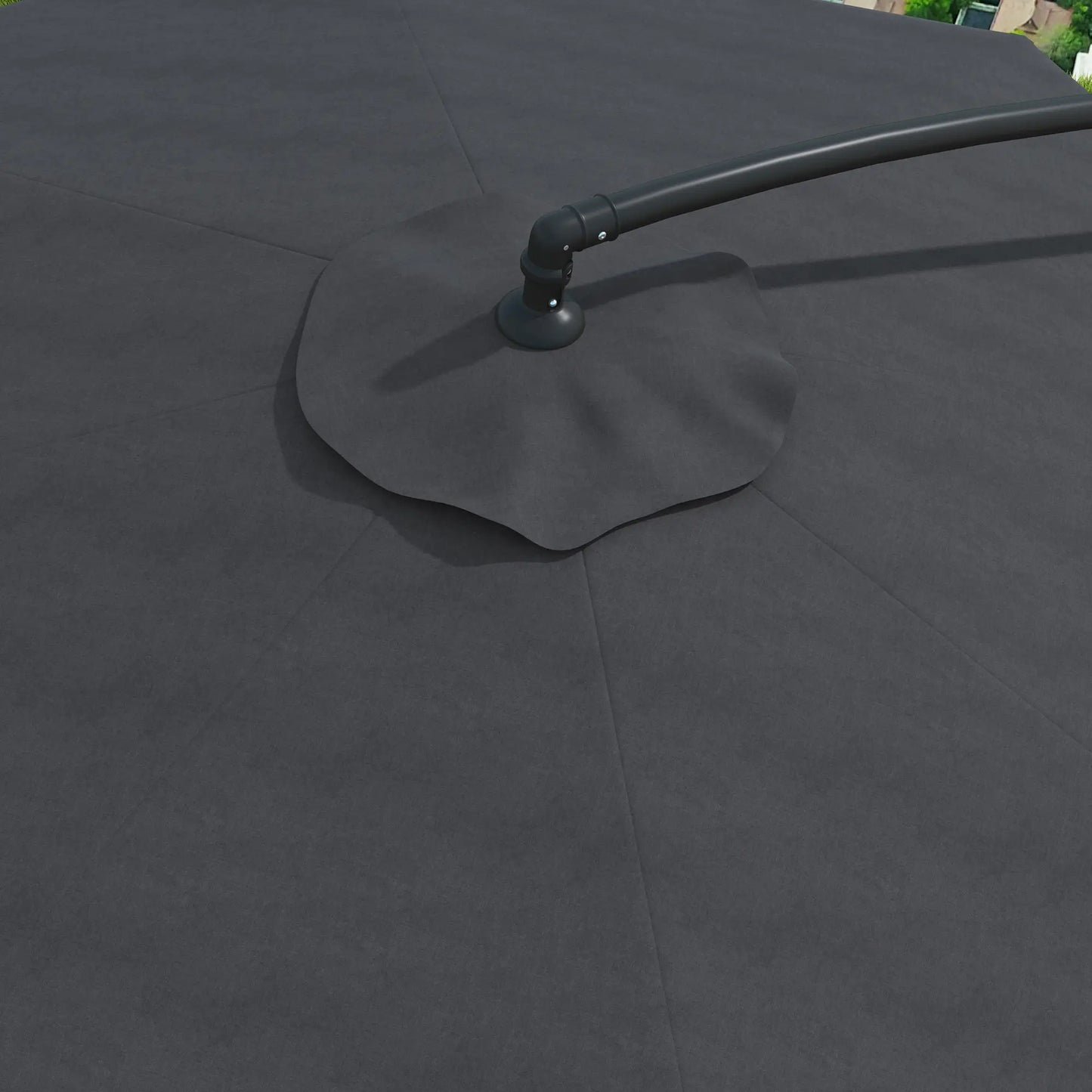 11 FT Cantilever Patio Umbrella, Cross Base, 8 Ribs, Black Offset Cantilever Umbrellas at Gallery Canada