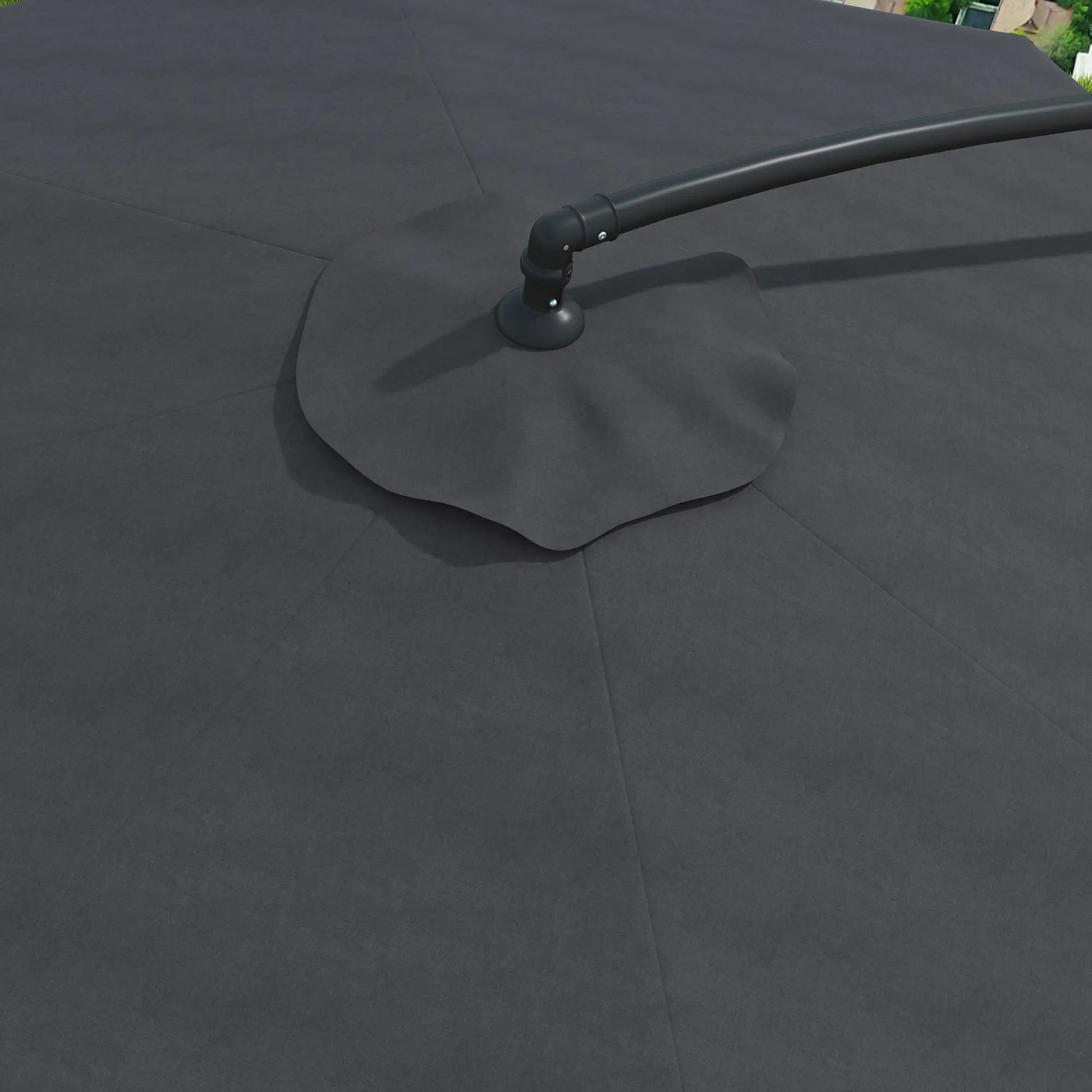 11 FT Cantilever Patio Umbrella, Cross Base, 8 Ribs, Black Offset Cantilever Umbrellas at Gallery Canada