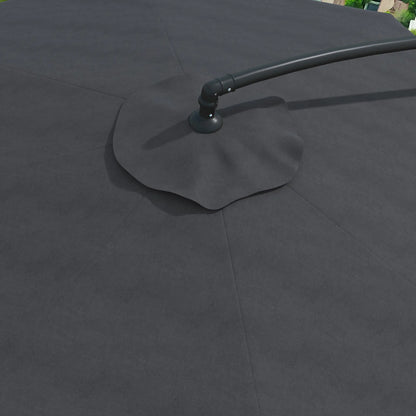 11 FT Cantilever Patio Umbrella, Cross Base, 8 Ribs, Black Offset Cantilever Umbrellas at Gallery Canada