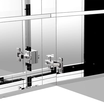 Wall Mounted Mirror Cabinet, Bathroom Medicine Cabinet, 2 Doors, 3-Tier Shelving, Silver Mirror Medicine Cabinets at Gallery Canada