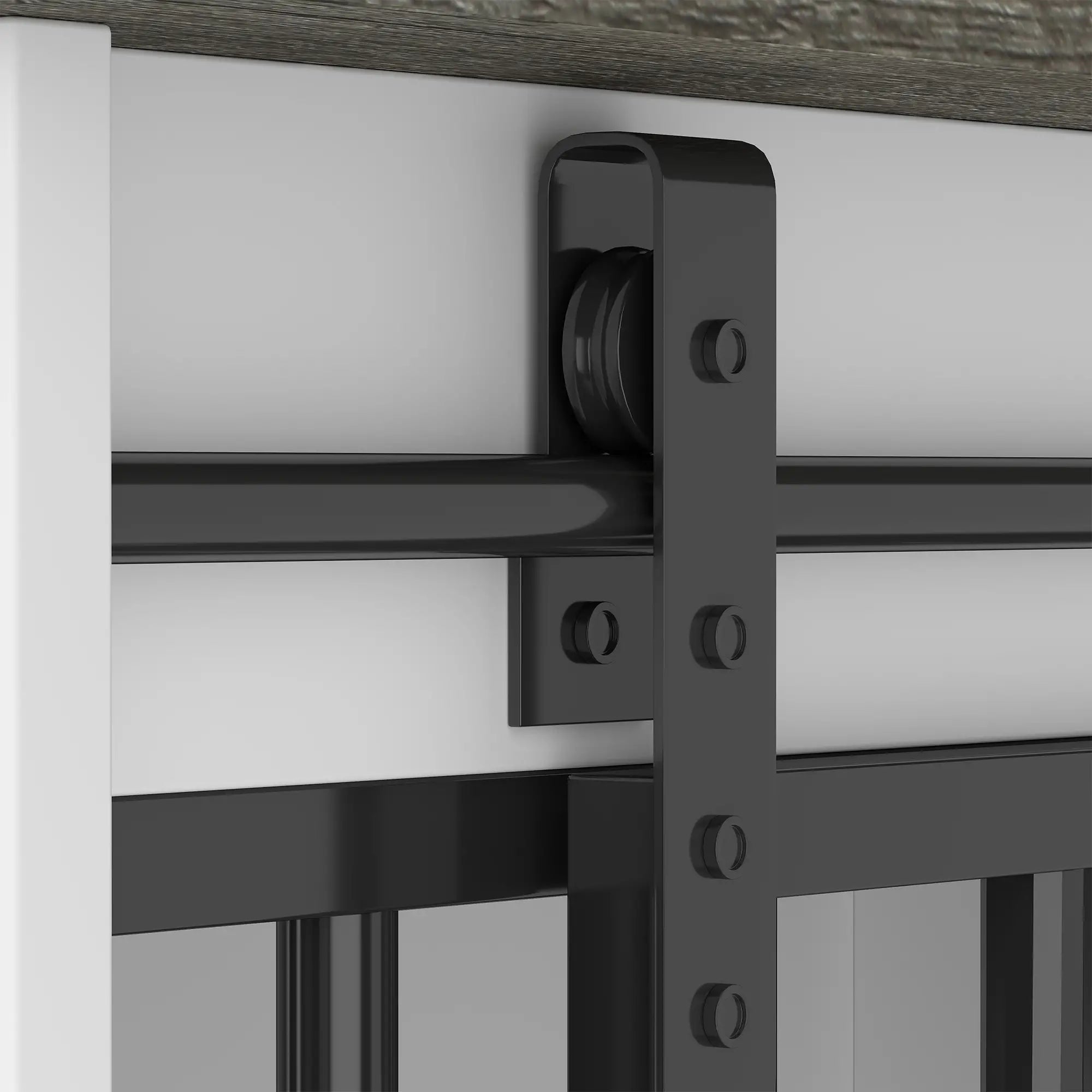 Dog Crate Furniture 100 cm, Sliding Barn Door, Large Breeds, White Dog Cages & Crates at Gallery Canada