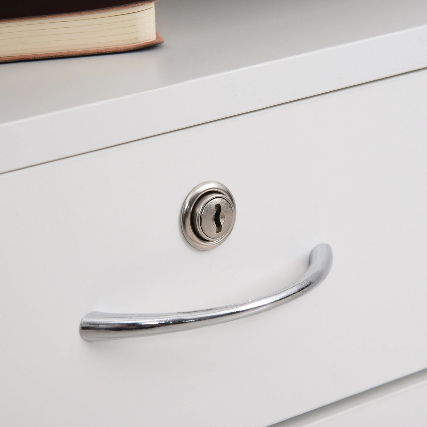 24" Vertical Filing Cabinet with Lock, Mobile, White Office Cabinets & Cupboards at Gallery Canada