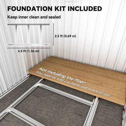 5ft x 4ft Metal Storage Shed, Sliding Door, Top Vents, Dark Grey Sheds at Gallery Canada