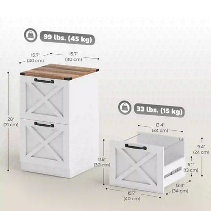 2 Drawer File Cabinet, Silent Slides, Letter/A4, White Office Cabinets & Cupboards at Gallery Canada