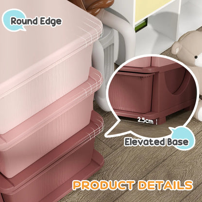 3 Tier Kids Toy Organizer, 3 Plastic Drawers, Pink Baby & Kids Storage at Gallery Canada