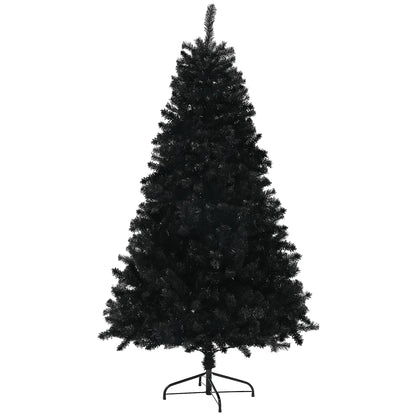 5ft Artificial Christmas Tree, Auto Open, Steel Base, Black Artificial Christmas Trees Black at Gallery Canada