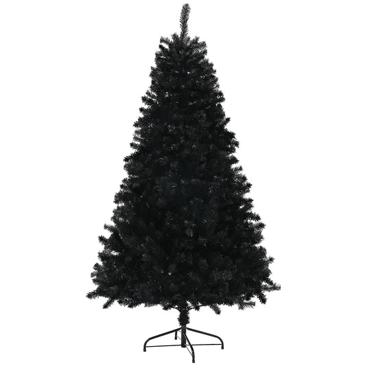 5ft Artificial Christmas Tree, Auto Open, Steel Base, Black Artificial Christmas Trees Black at Gallery Canada