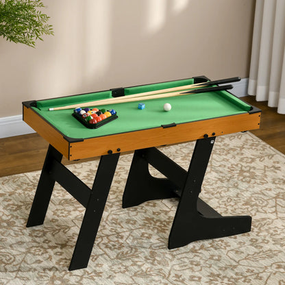 38" Mini Pool Table Set, Tabletop Billiards, Folding, Includes Balls, Cues, Chalk, Brush Game Tables at Gallery Canada