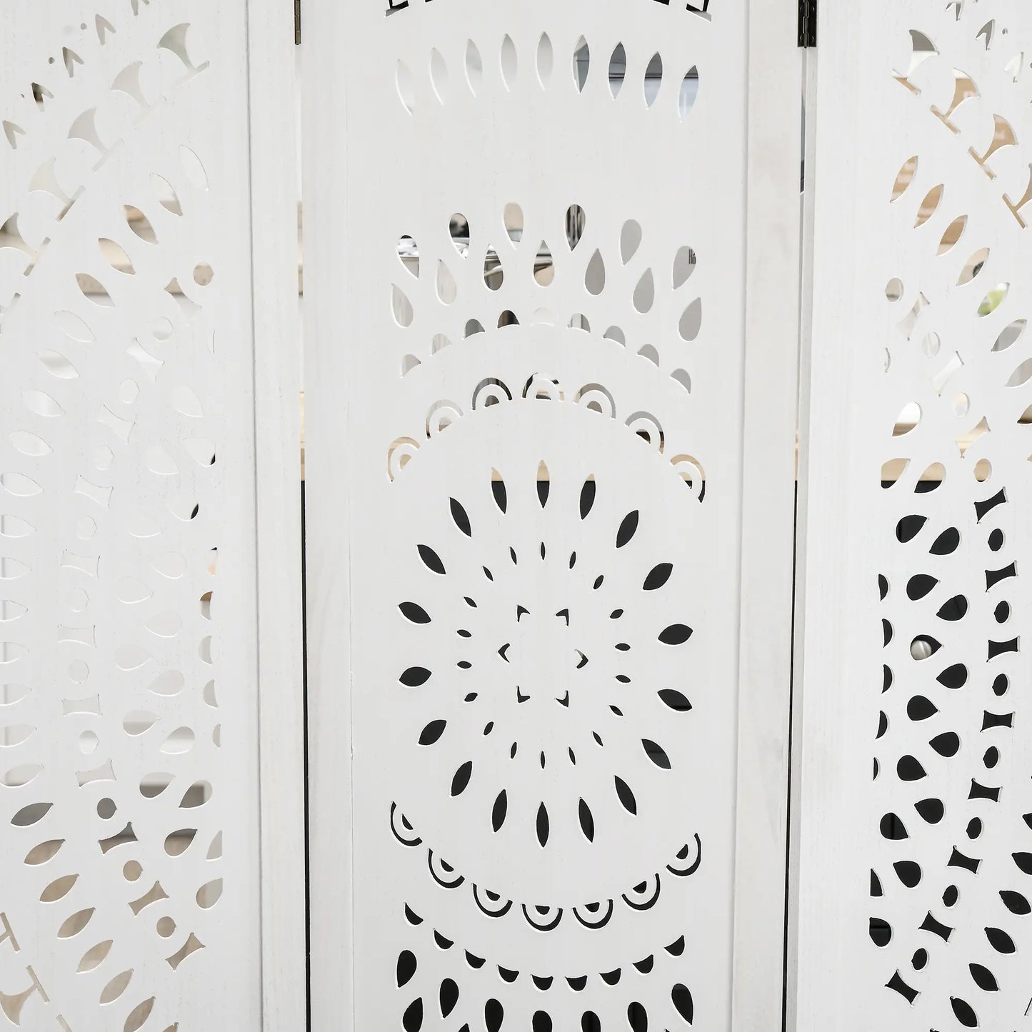 Séparateur de pièce 3 panneaux, 5,6 pieds de haut, écran de confidentialité pliant portable, blanc