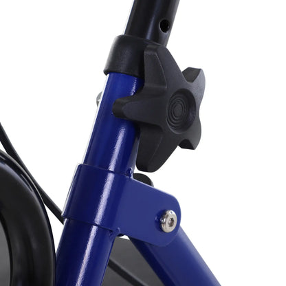 Folding Aluminum Rollator Walker, Adjustable Height, Cushioned Seat, Storage Bag, 2 Barker Wheels, Blue Knee Walker & Wheelchair Ramps at Gallery Canada