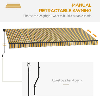 15' x 10' Retractable Awning, UV Resistant Sunshade, Dark Grey, Amber Window Awnings at Gallery Canada