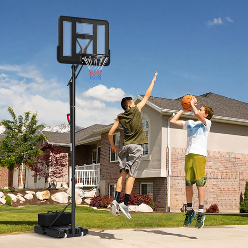Portable Basketball Hoop, 7.7-10ft, Free Weight, Wheels, 43
