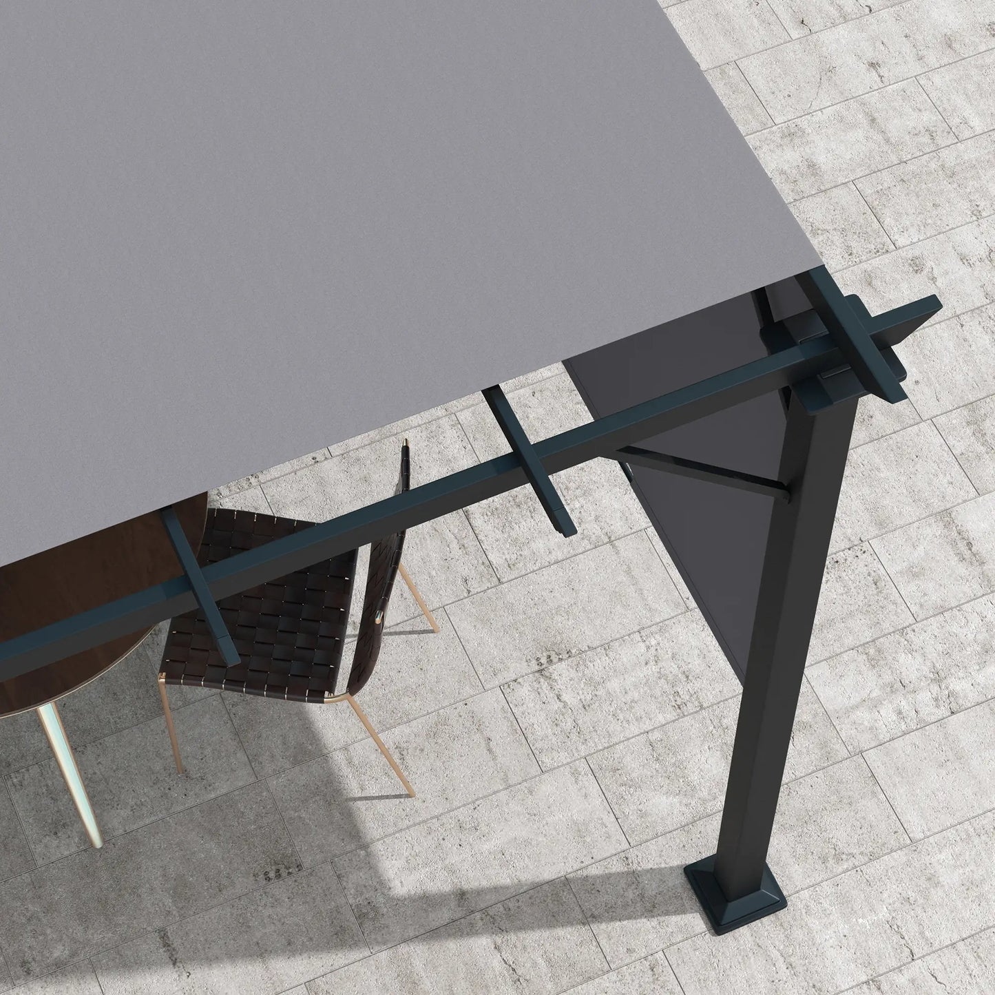 10' x 10' Retractable Pergola Canopy, Grey Pergolas at Gallery Canada