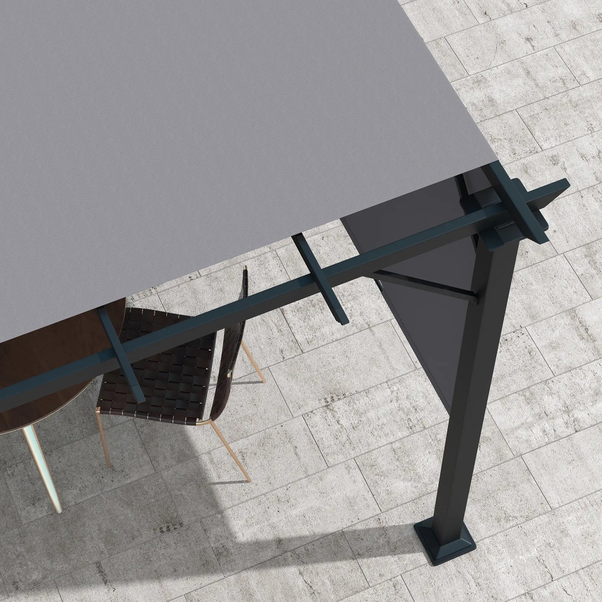 10' x 10' Retractable Pergola Canopy, Grey Pergolas at Gallery Canada