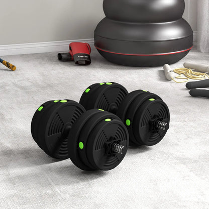 55LBS Adjustable Barbell Dumbbells Set, Non-Slip Handles Home Gym Dumbbells & Barbells at Gallery Canada