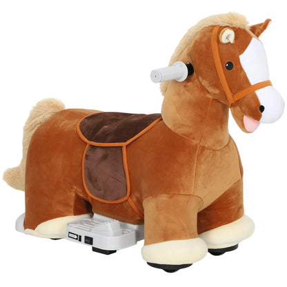 Electric Ride On Horse, Battery Powered Toy, Brown Rocking Horses at Gallery Canada