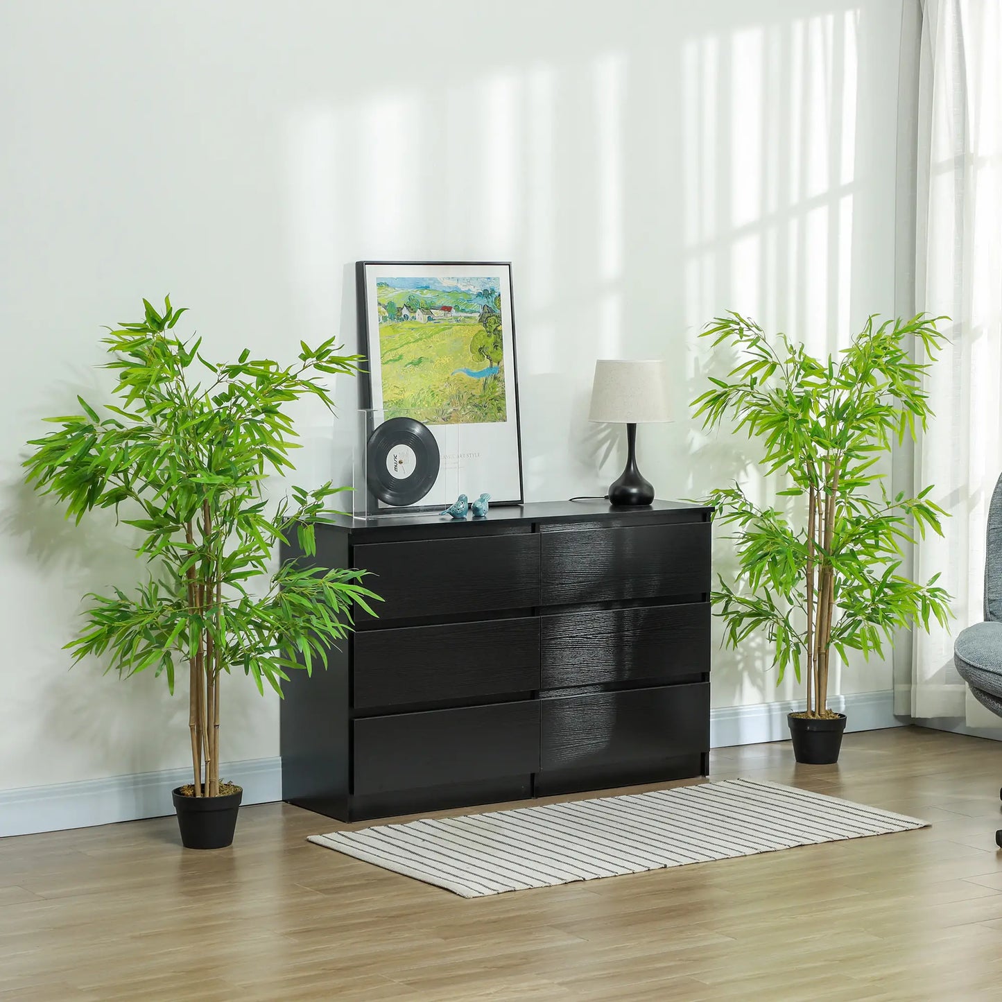 Artificial Bamboo Tree Set, 5ft Realistic Leaf, Natural Trunk, Nursery Plant Artificial Trees at Gallery Canada