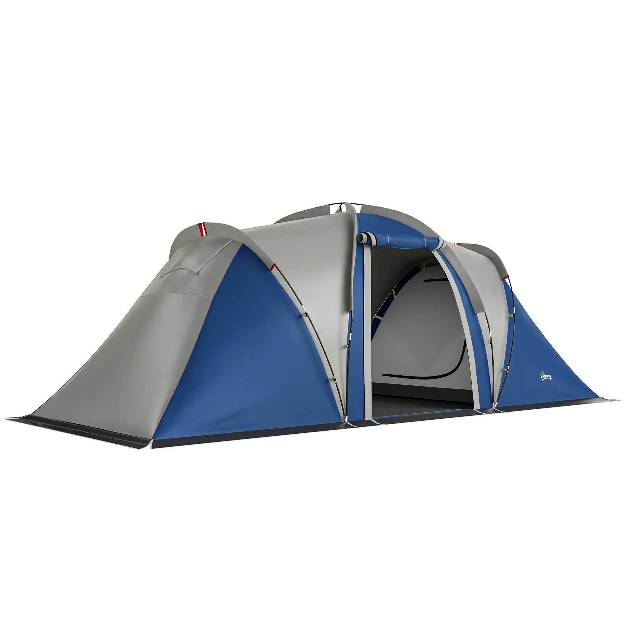 Multi-Room Camping Tent, 8-12 Person, 3000mm Waterproof Rainfly, Screen Panels Camping Tents Navy Blue, Light Grey at Gallery Canada