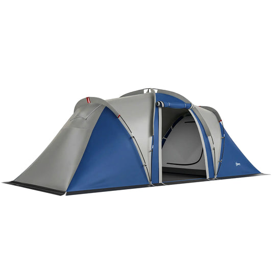 Multi-Room Camping Tent, 8-12 Person, 3000mm Waterproof Rainfly, Screen Panels Camping Tents Navy Blue, Light Grey at Gallery Canada