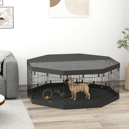 8 Panels Foldable Dog Playpen, 24