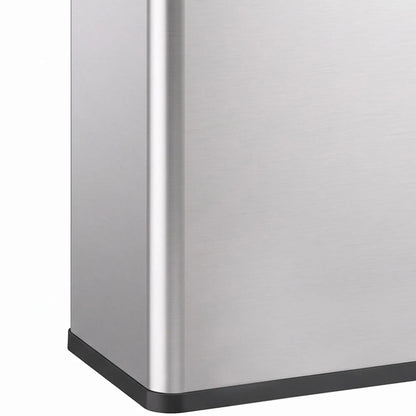 Automatic Trash Can, 15.8Gal, 60L Dual Compartment, Silver
