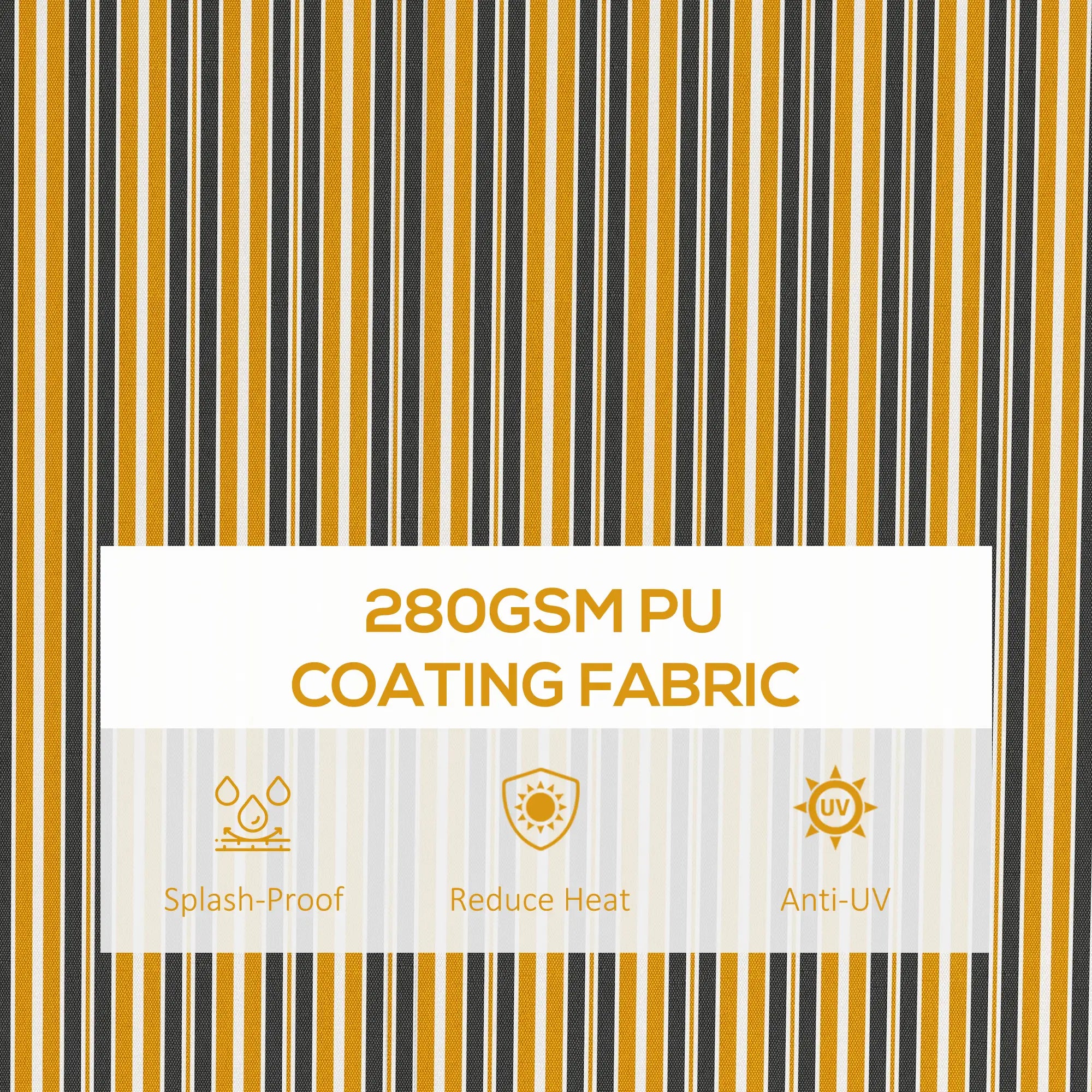 13' x 10' Retractable Awning, UV Resistant Sunshade, Dark Grey, Amber Window Awnings at Gallery Canada