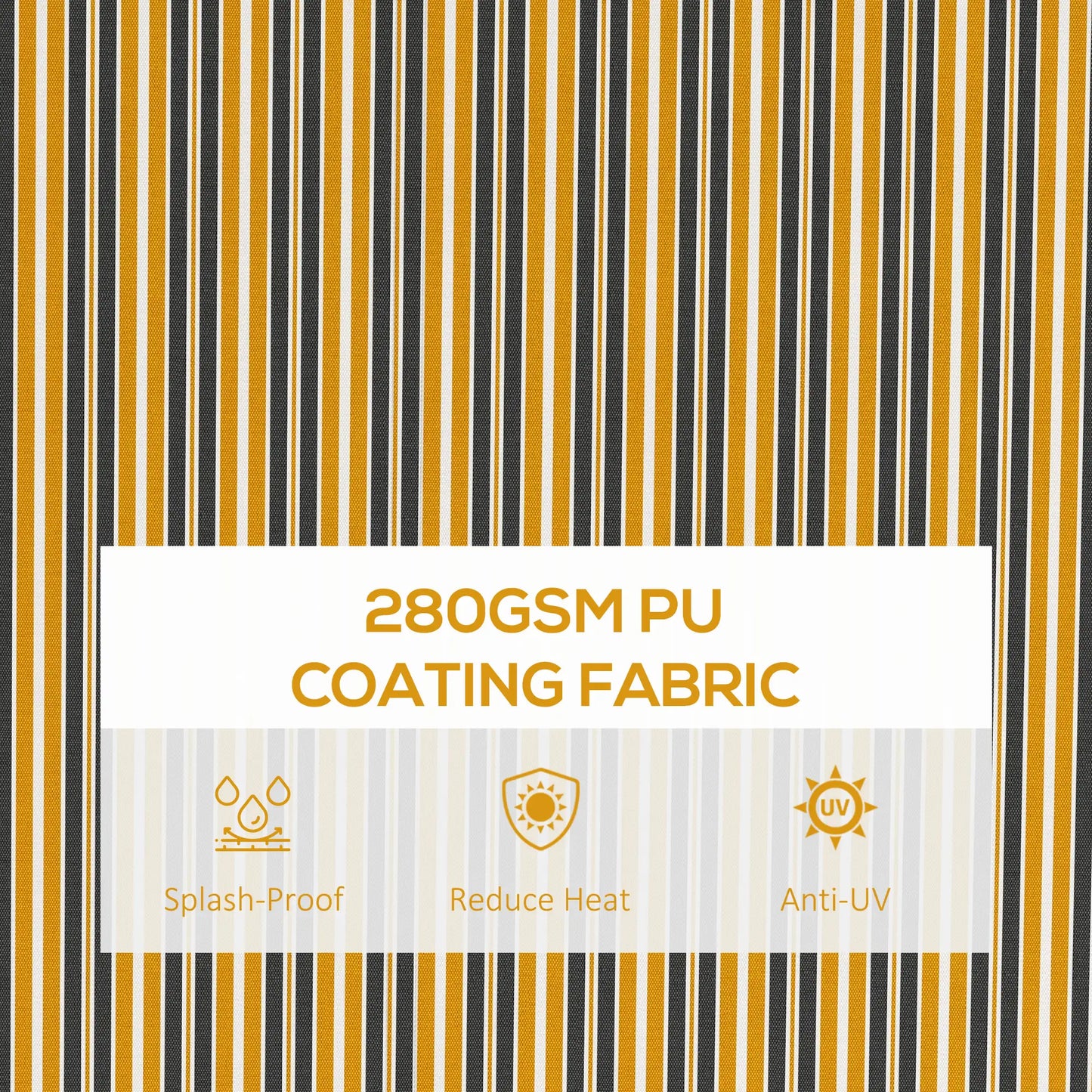 13' x 10' Retractable Awning, UV Resistant Sunshade, Dark Grey, Amber Window Awnings at Gallery Canada