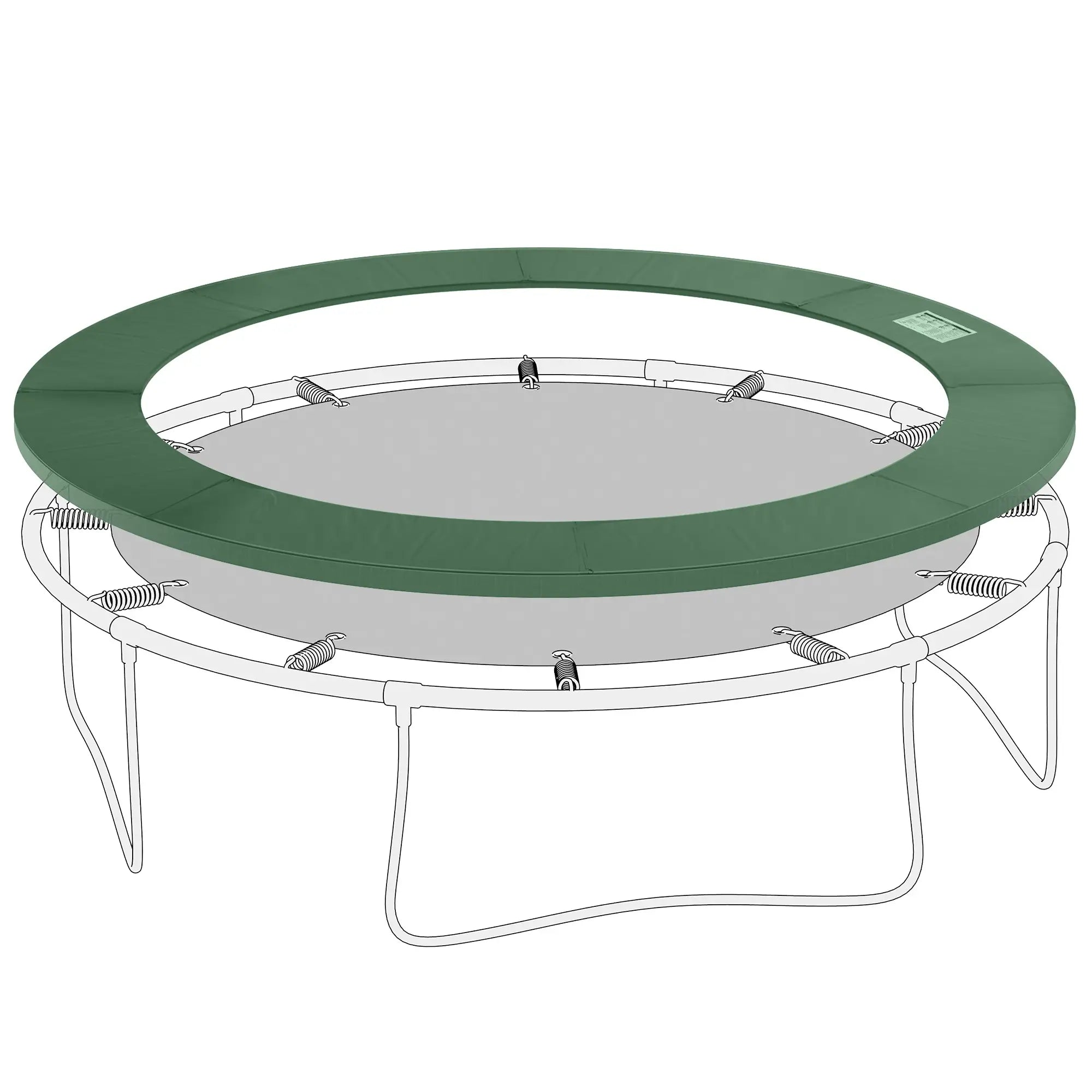10ft Trampoline Replacement Safety Pad, Waterproof Spring Cover, Green Trampolines at Gallery Canada