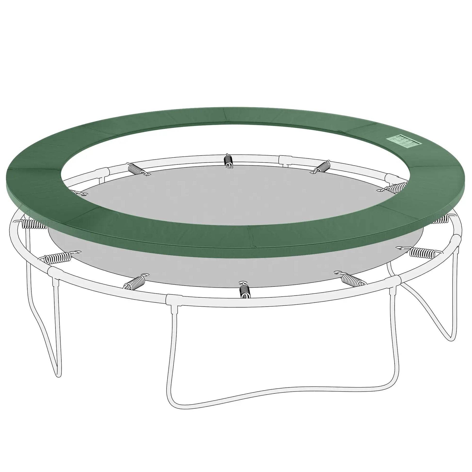 10ft Trampoline Replacement Safety Pad, Waterproof Spring Cover, Green Trampolines at Gallery Canada