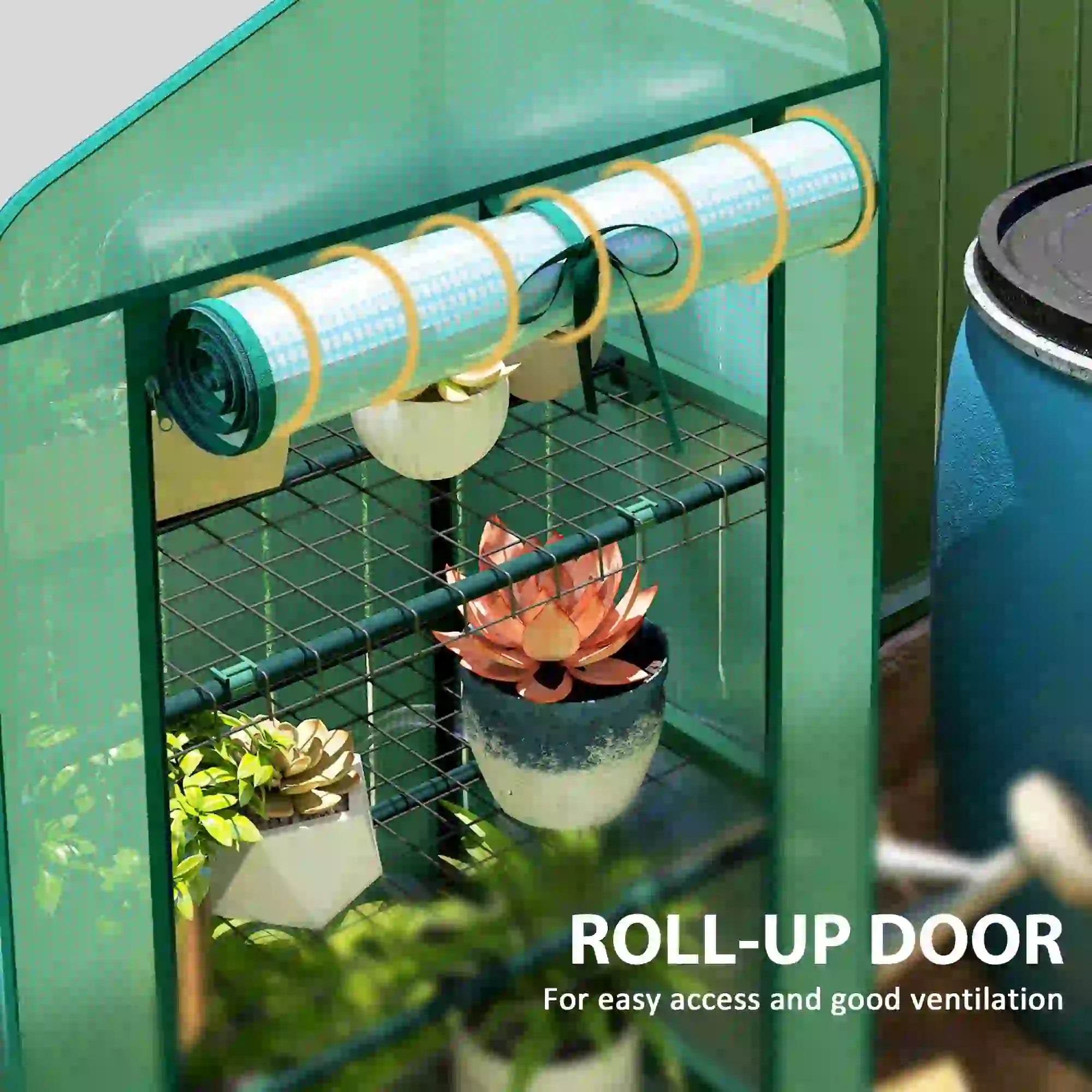 Mini Greenhouse With Screen Roof, 27.6