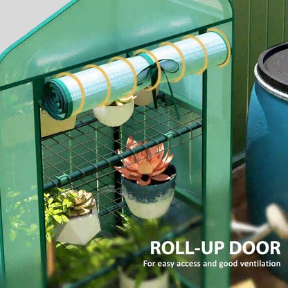 Mini Greenhouse With Screen Roof, 27.6" x 19.7" x 62.2", Green Mini Greenhouses at Gallery Canada