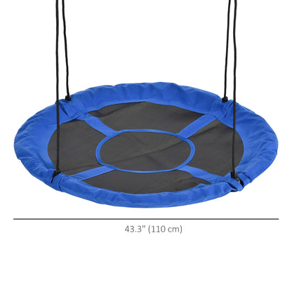 43.25" Saucer Swing, Adjustable Rope Seat, Indoor Outdoor, Blue Gym Sets & Swings at Gallery Canada