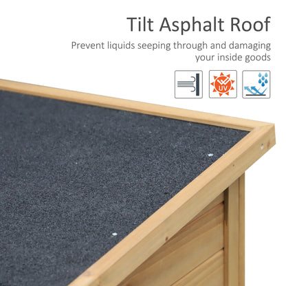 Wooden Garden Storage Shed, 2 Door, 34" x 18" x 38", Natural Sheds at Gallery Canada