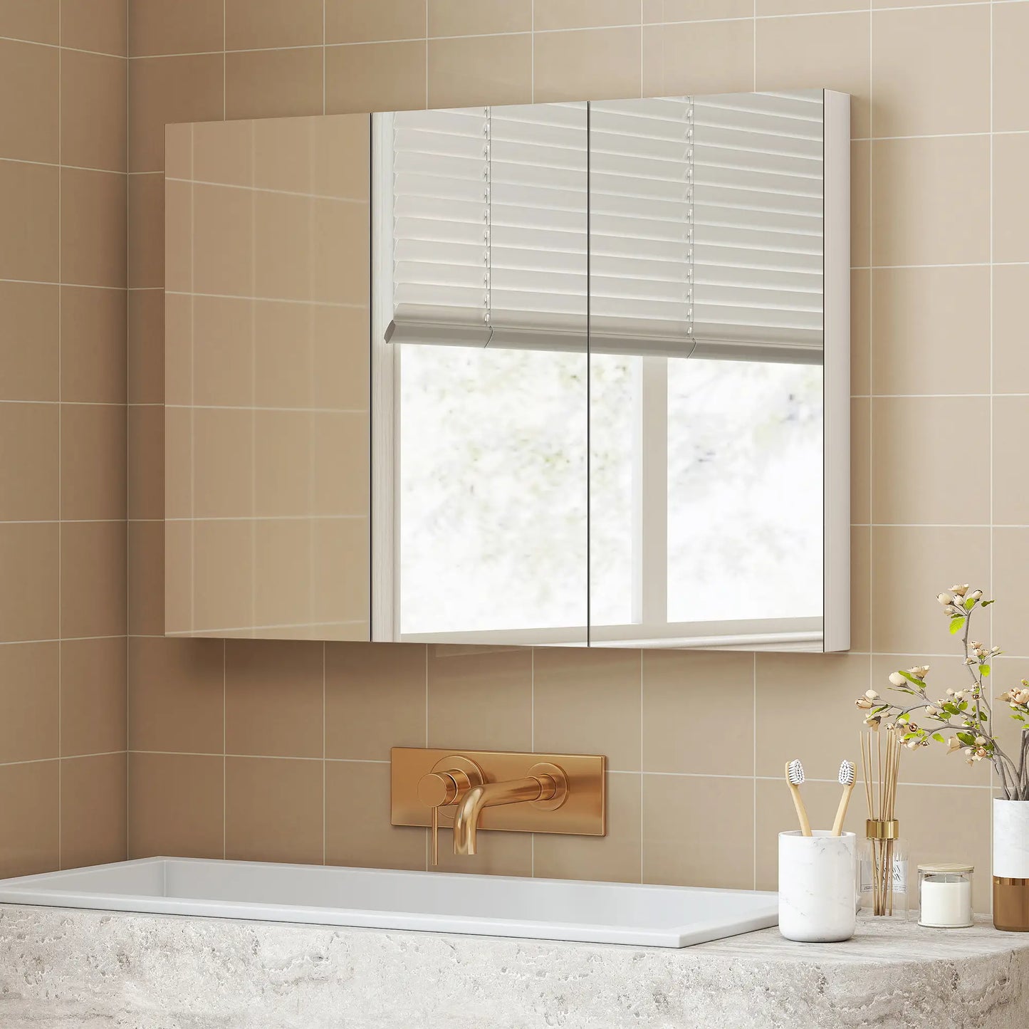 Three Mirror Bathroom Medicine Cabinet, White Mirror Medicine Cabinets at Gallery Canada