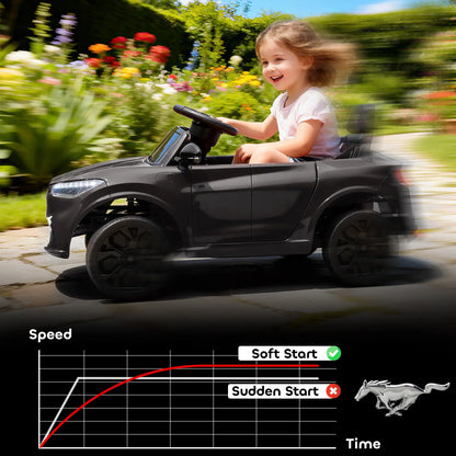 Ride On Car For Kids, 12V Electric Car, Remote Control, LED Light, Music, Black Electric Toy Cars at Gallery Canada