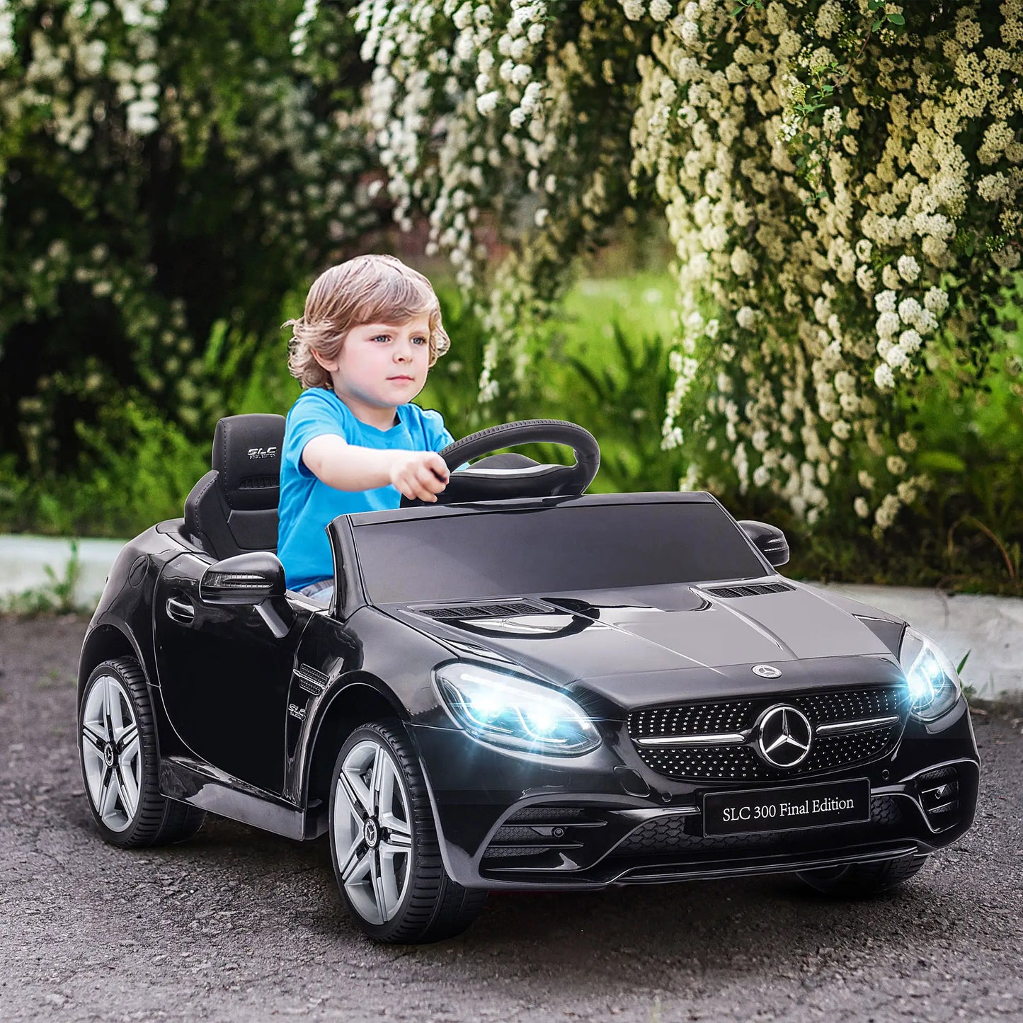 12V Ride On Car, Parent Remote Control, Two Motors, Music, Lights, Suspension Wheels, Black Electric Toy Cars at Gallery Canada