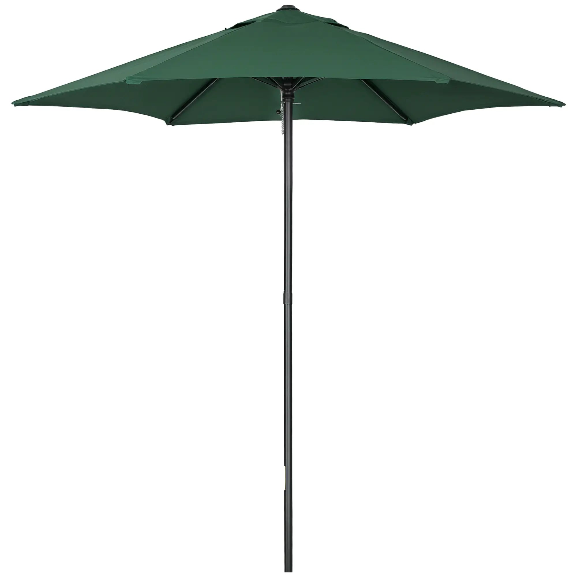 6.6FT Outdoor Patio Umbrella, 6 Solid Ribs, Green Patio Umbrellas at Gallery Canada