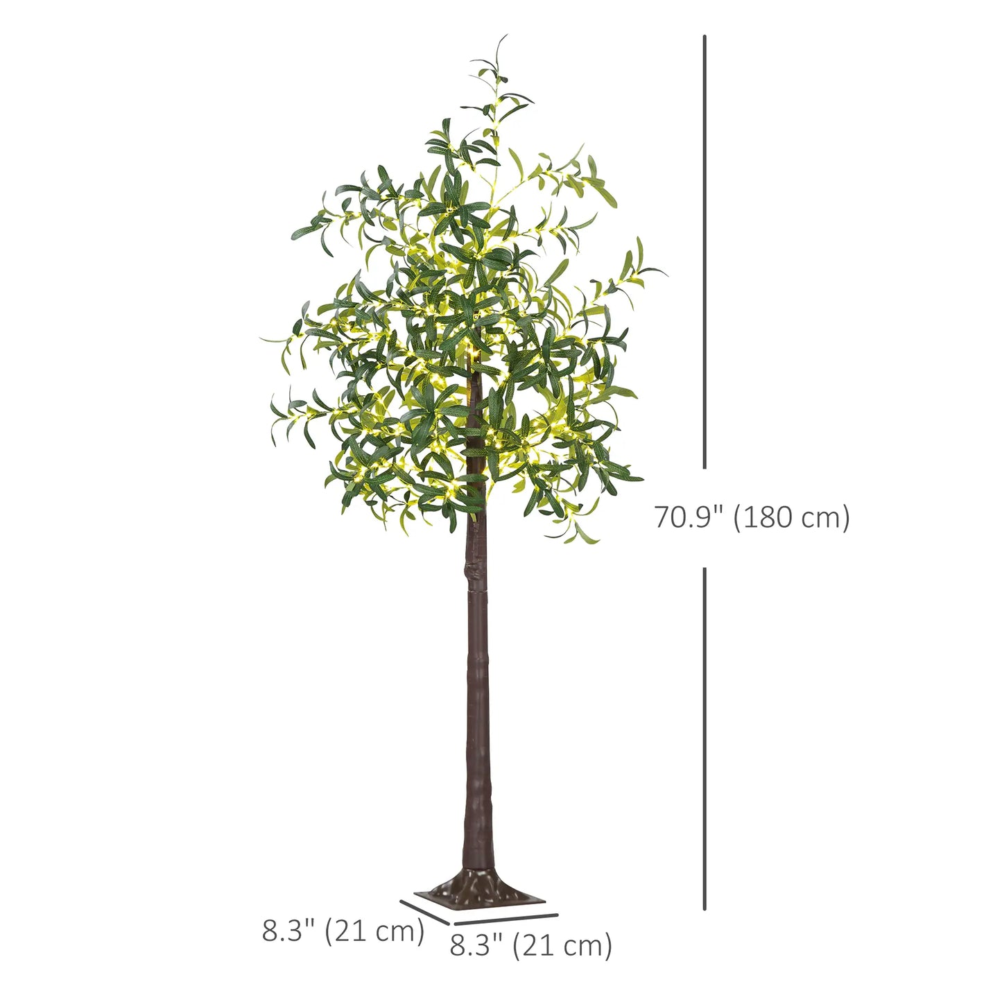 6ft LED Olive Tree, 300 Warm White Lights, Indoor, Green Artificial Tree Light at Gallery Canada