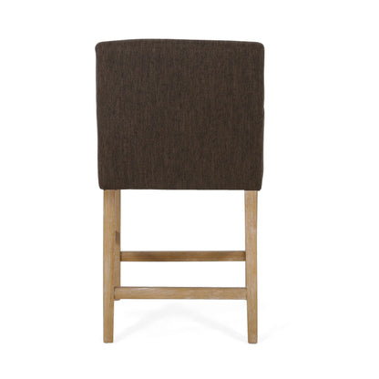 Upholstered Counter Stools, Rubberwood Frame, 24" L x 23" W x 39.5" H, Brown Bar Stools at Gallery Canada