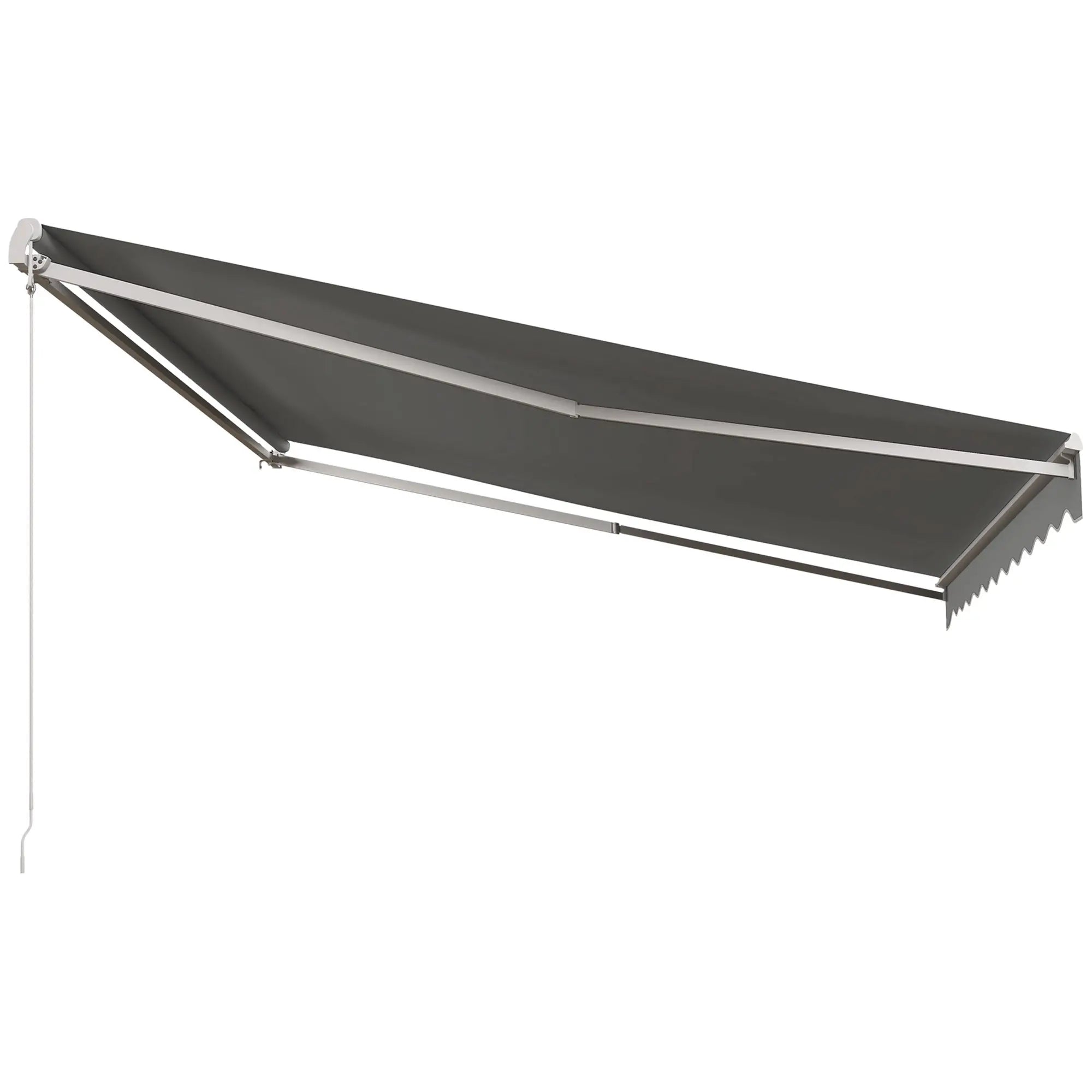 13' x 10' Electric Retractable Awning, Remote Controller, Light Grey Deck Awnings Light Grey at Gallery Canada
