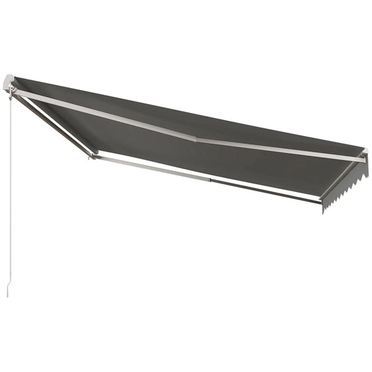 13' x 10' Electric Retractable Awning, Remote Controller, Light Grey Deck Awnings Light Grey at Gallery Canada