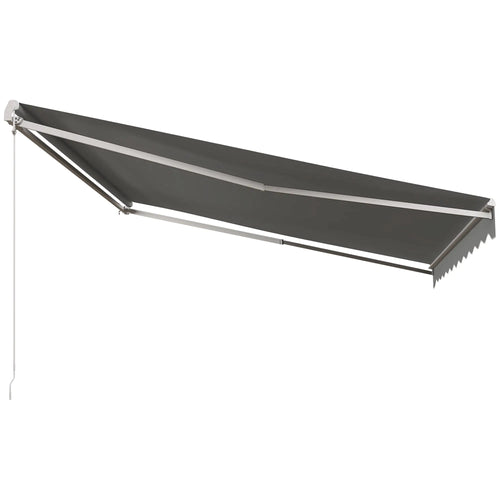 13' x 10' Electric Retractable Awning, Remote Controller, Light Grey