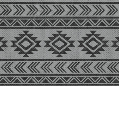 Reversible Outdoor RV Rug, Patio Mat, 6' x 9', Black & Grey Garden Decor at Gallery Canada