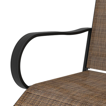 Outdoor Bar Stools, Set of 2, 360° Swivel, 26.8" x 29.5" x 48.4", Brown Bistro Sets at Gallery Canada