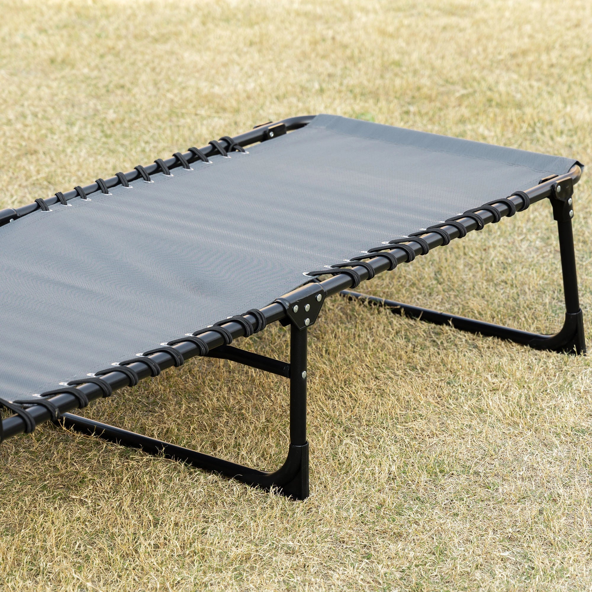 Outdoor Folding Chaise Lounge, Adjustable Backrest, Removable Pillow, Grey Lounger Chairs at Gallery Canada