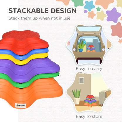 6PCs Larger Size Stepping Stones, Non-Slip Bottom, Stackable Obstacle Course Gym Sets & Swings at Gallery Canada