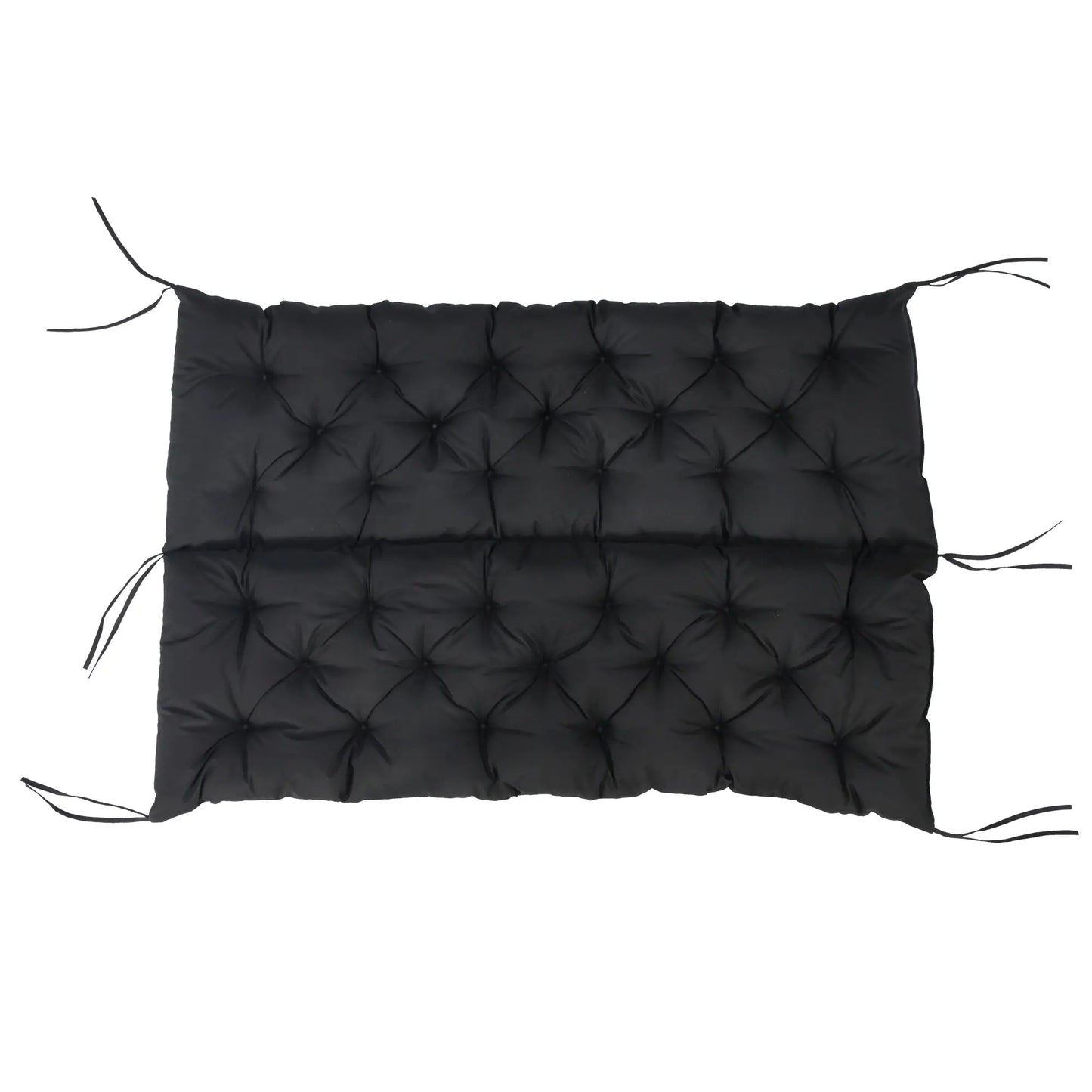 Porch Swing Cushion Garden Bench Cushion with Backrest, Non-Slip 3-Seater Thick Pad, Swing Chair Mat Replacement for Indoor and Outdoor, 59.1" x 38.6", Black Patio Chair Cushions at Gallery Canada